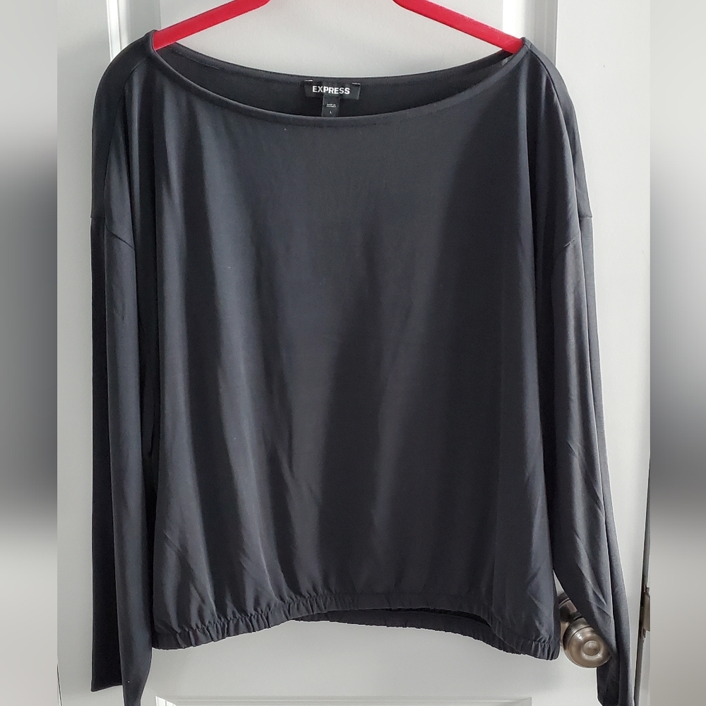 Express Silky Sueded Jersey Off Shoulder Top